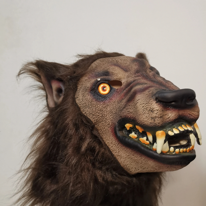 Faux Fur Wolf Mask